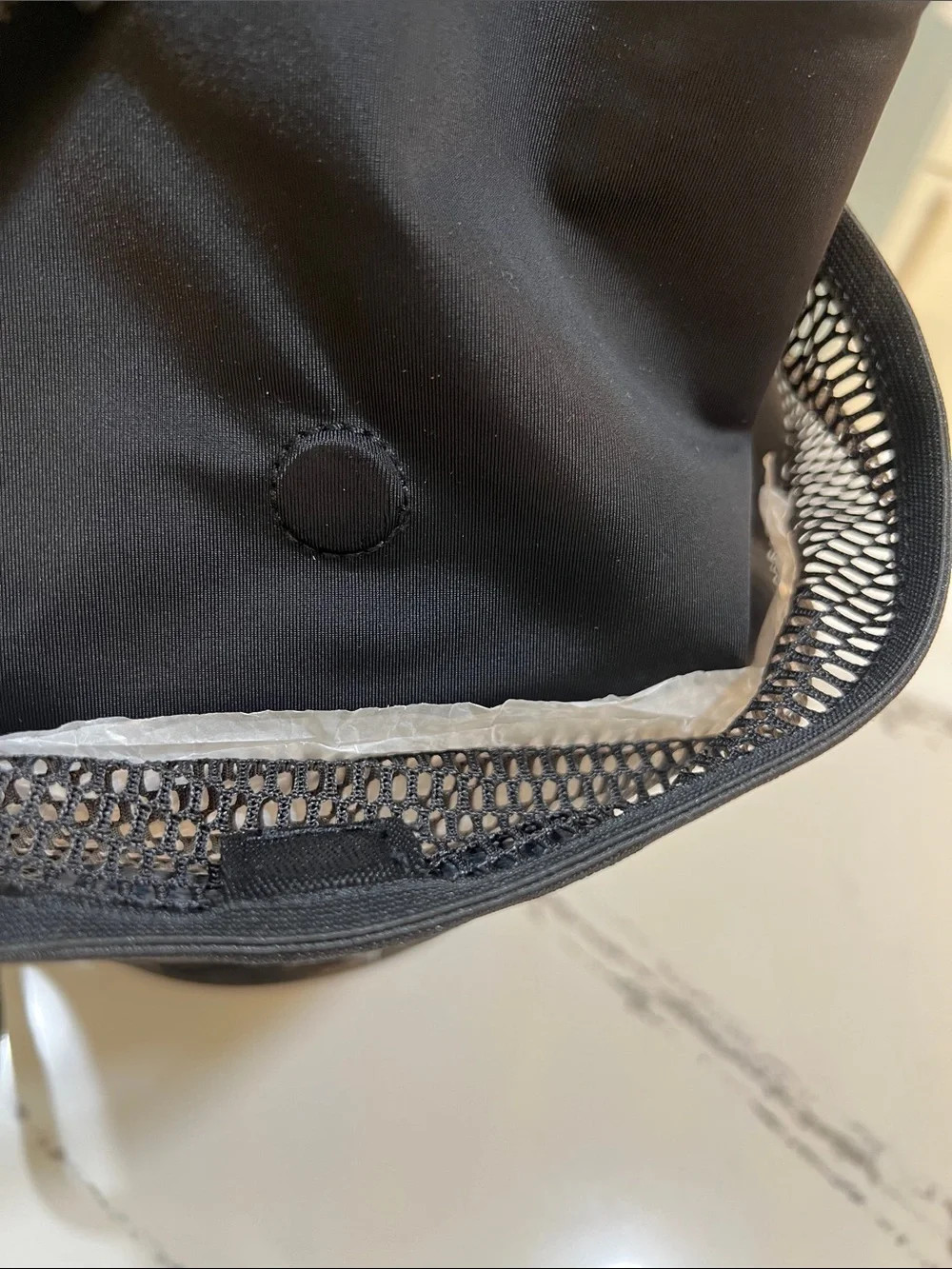 Adidas by Stella McCartney Black Mesh Drawstring Backpack Boxing Gymsack